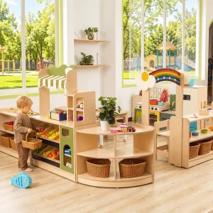Montessori Wooden Classroom Storage Cabinet Preschool Daycare Toy Organizer Library Bedroom Cubby School Kindergarten Furniture