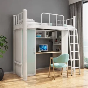 Morden Style Bunk Bed for Adult With Storage Double Bunk Beds Steel Twin Bunk Bed Suitable for Student Dormitories and Staff Use