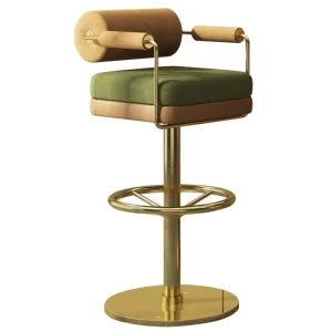 Most Popular Modern Luxury Style Swivel Gold Metal High Leg bar Chairs Stools Furniture Home Commercial bar Chair for Sale