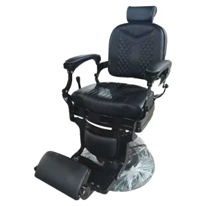 Most Popular in Barber Chairs Simple and Heavy Duty Old Style Adjustable Europe Profession Rotating Barber Chair with Side Seat