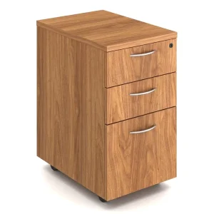 Movable Cabinet with 3 Drawer Wood Small Storage Furniture MDF Mobile Pedestal Office Filing Cabinet