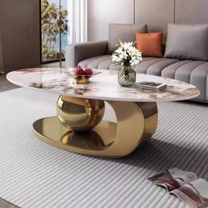 Movable Center Small Retro Metal Simple Stone Nordic Portable Luxury Modern Coffee Tables for Living Room Bed Side Table Bedroom