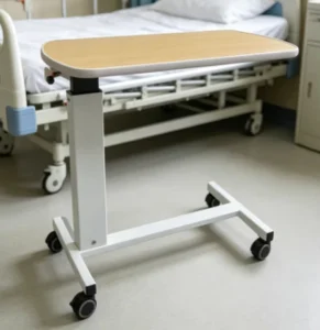 Movable Economic Overbed Table Hospital Patient Bedside Over Bed Table