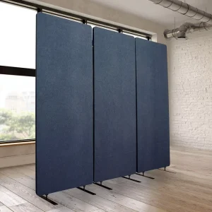 Movable Floor Standing Polyester Fiber Acoustic Office Folding Partition Screens Workstation Office Furniture Flooring Partition