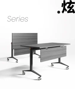 Movable Folding Table With Casters Rolling Portable Foldable Training Desk Wheeled Space Saving Classroom Desk Metal Table Frame