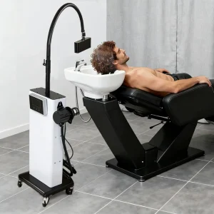 Movable Lift Water Circulation Waterfall with Thermostatic Heating Water Outlet Head Spa Accessories for Hair Salon Equipment