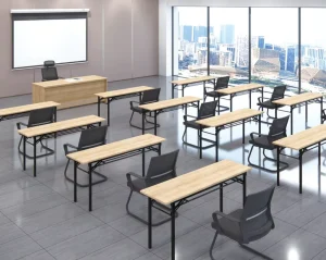 Movable Modular Folding Training Table with Modern Design, E0 E1 Grade Material, 5-Year Warranty