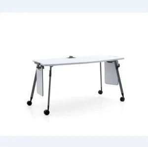 Movable Office Training Desk Sit Stand Desk School Desk School Table with Hooks