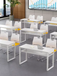 Movable Training Table and Chair Combination for Hotels Long Conferences Educational Institutions Schools Bulk