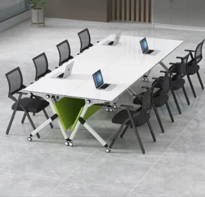 Movable Wooden Folding Training Table for Conference Room