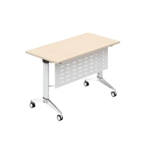 Moveable Folding Iron Panel Training Desk Adjustable Height Rollable Computer Table Commercial Use Meeting Rooms Trainings