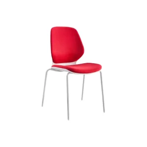 Multi Color Frame Stackable PU Upholstery Virgin PP Office Furniture Visitor Chair C 19*1.8mm Bake Paint Steel Frame CPY 502