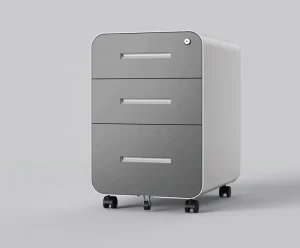 Multi Function Mobile Filing Cabinet Adjustable Steel Pedestal with Lock and Casters for A4 Document Storage
