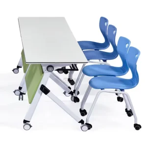 Multi Function Rectangular Folding Meeting Room Training Office Tables University Wood Training Room Tables and Chairs