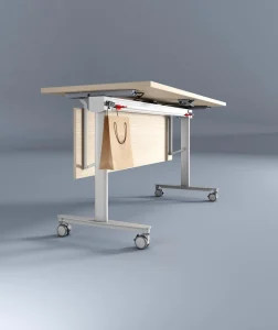 Multi Functional Flip Training Table Easy Stacking Foldable Conference Training Desk for Staff Training Office School Use