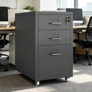 Multi Functional Foldable Adjustable Steel 3 Drawer Modular Furniture Desk Small Mobile Filing Cabinet Archive Storage Wardrobe
