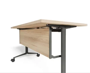 Multi Functional Foldable Wooden Training Table Office School Workshop Use Modern Design