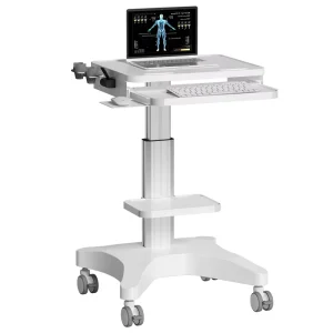 Multi-Functional Mobile Medical Laptop Cart with Keyboard Tray Endoscope Holder Printer Tray for Hospital & Clinic Use