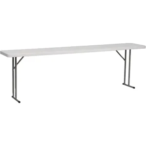 Multi Functional Rectangular Plastic Folding Long Training Table Minimalist Style Wedding Party Buffet Table With Large Capacity