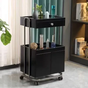 Multi Functional Stainless Steel Beauty Salon Furniture Mobile Spa Trolley with Cart Shelf for Hair Salon Kitchen Hotel Bathroom