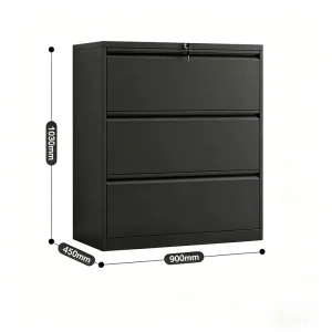 Multi Functional Steel Filing Cabinet with Spacious Compartments for Home Office & Bedroom Use Contemporary Design