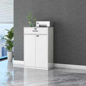 Multi Functional White Steel Low Cabinet Office Storage Filing Cabinet Steel Low Cabinet Lockable File Storage Locker