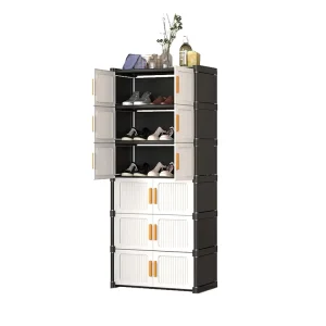 Multi Layer Indoor Shoe Rack Good Looking Open Storage Cabinet Dust Proof Household Furniture for Rental Rooms Doorway
