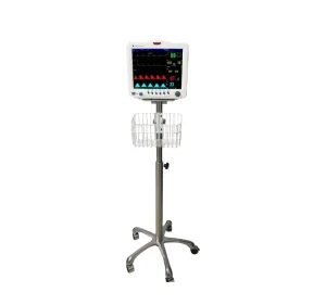 Multi Parameter ICU Patient Monitor Hospital Medical Patient Monitor Mobile Stand Movable Cart Trolley