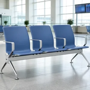 Multi-Person Cold-Rolled Steel Modern Comfortable Adjustable Waiting Chairs for Airport Hospital Use Thickened Steel Pipe Design