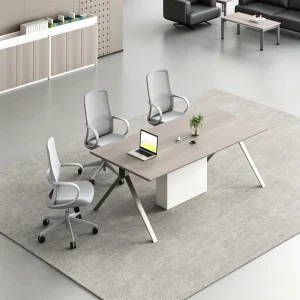 Multi Person Office Conference Desk Modern 6 Seater Above Meeting Table For Office Negotiation Room