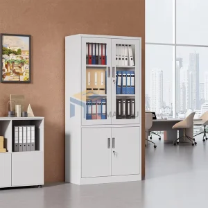 Multi Storage Modern KD Knock Steel File Cabinet 4 Doors 3 Drawers Space Saving Commercial Office Furniture for School Hotel Use