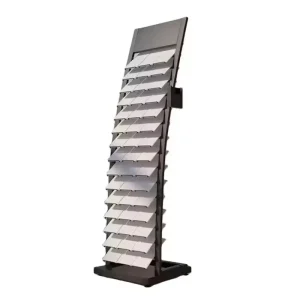 Multi Tier Brochure Display Stand Metal Magazine Rack for Bookstore Supermarket and Pharmacy