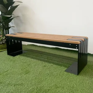 Multi color Wooden Bench Outdoor Seating Several Colors Outdoor Metal Seat Urban Street Furniture Outside Bench
