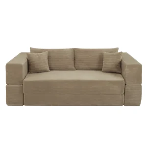 Multi function Compression Sofa Bed Vacuum Design High Elastic Foam Upholstered Detachable Fabric Cover Custom Warehouse Villa