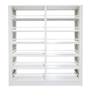 Multi function Metal School Library Book Racks Steel Book Shelf Metal Library Bookcase White Vertical Metal Bookshelf