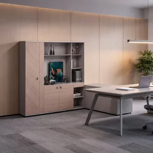 Multi function Office File Book Cabinet Combination Open Display Rack Lockable Storage Cupboard