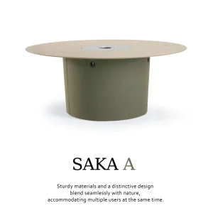 Multi-function Round Table Built-in Central Tree Planter Hidden Charging Socket Green Plant Coffee Table for Hotel Cafe Bar