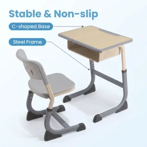 Multi functional Built in Drawer Minimalist Industrial Home Writing Desk Dorm Study Customized Desk and Chair