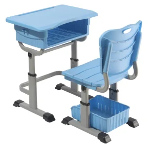 Multi-functional Built-in Drawer Student School Classroom Workspace Custom Logo Desk and Chair Set