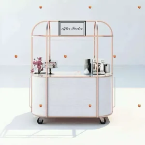 Multi functional Catering Trolley Portable Food Beverage Service Cart for Hotels Malls and Outdoor Activities