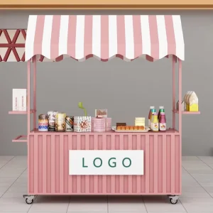 Multi functional Catering Trolley Portable Food Beverage Service Cart for Hotels Malls and Outdoor Activities