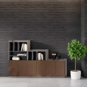 Multi functional Wooden Door Multi Tier Office Storage Cabinet with Modern Design for Filing Document Organization