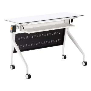 Multi purpose Movable Folding Desk Training Negotiation Metal Table Frame Folding Adult Study Table Desk For Training School