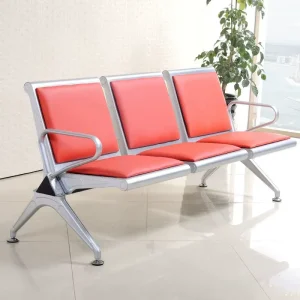 Multi seat Stainless Steel Modern Design Waiting Chairs with Armrests for Hospitals Clinics Airports Salons