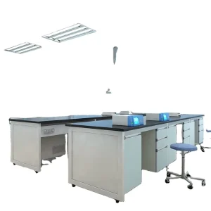 Multifunction High School Electronics Computer Equipment Lab Work Bench Lab Furniture Iron Customizable
