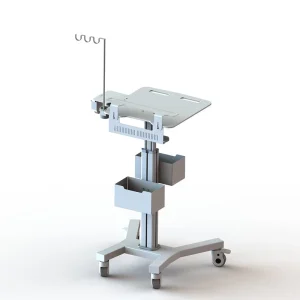 Multifunctional Aluminium Plastic Hospital Trolley PU Wheels 66LB Load Capacity Patient Monitor Stand for Hospital Clinic Use