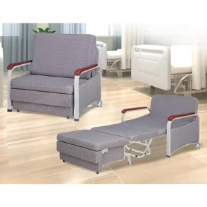 Multifunctional Caregiver Chair 2 in 1 Folding Sofa Bed Clinic Hospital Waiting Recliner Rest Cot Sofa Chair Tri Folds