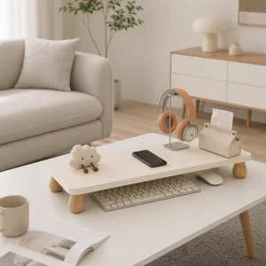 Multifunctional Desktop Monitor Riser Stand Storage Shelf for Computer Notebook Home Office Desk Workstation Organizer Rack