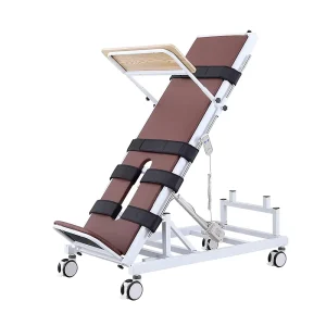 Multifunctional Electric Physiotherapy Standing Bed with 0 80 Degree Tilt Table for Paralyzed Patient Rehabilitation