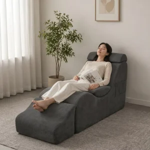 Multifunctional Exercise Ergonomic S Curved Yoga Ergonomic Chaise Lounge Chair Side Pocket Lumbar Pillow Yoga Lounge Chair